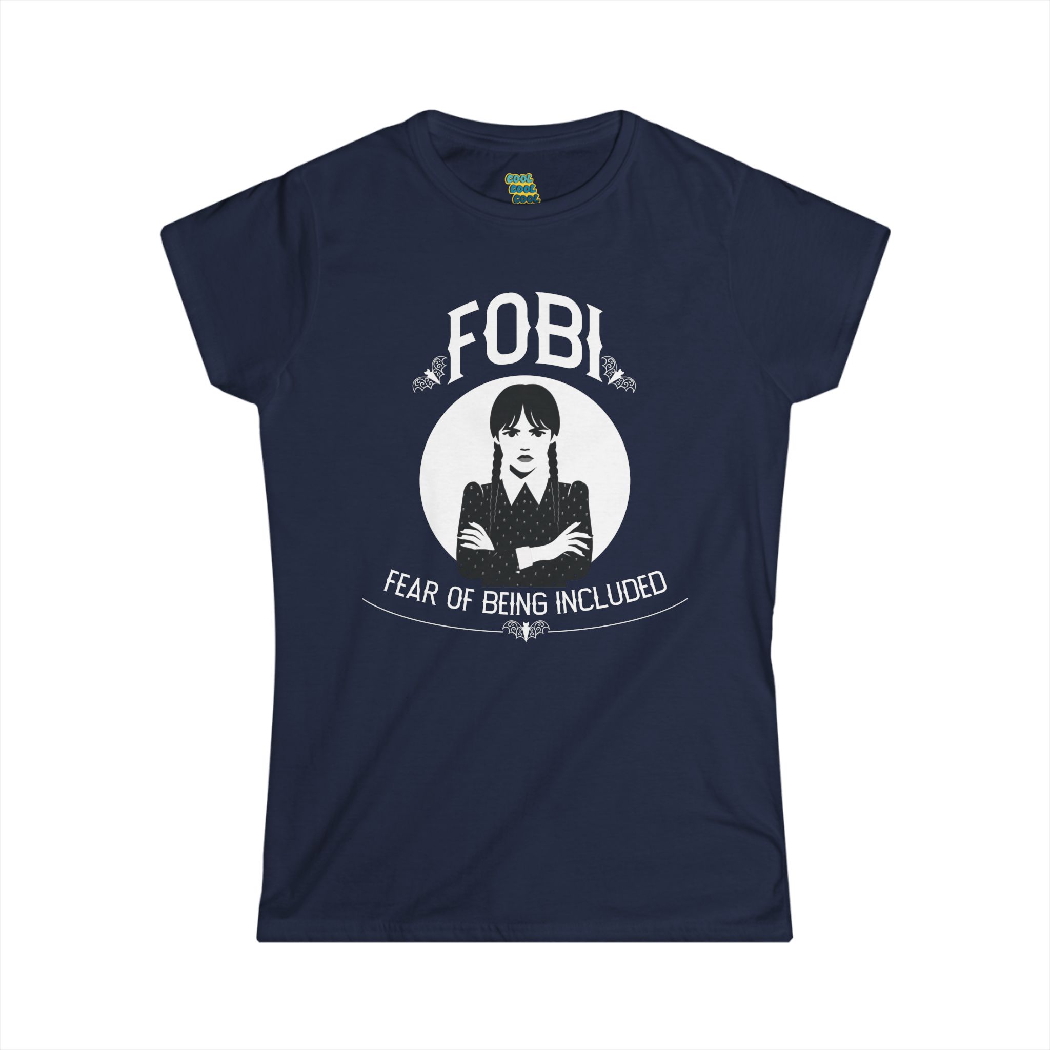 FOBI Fear of Being Included Women's T-Shirt Navy
